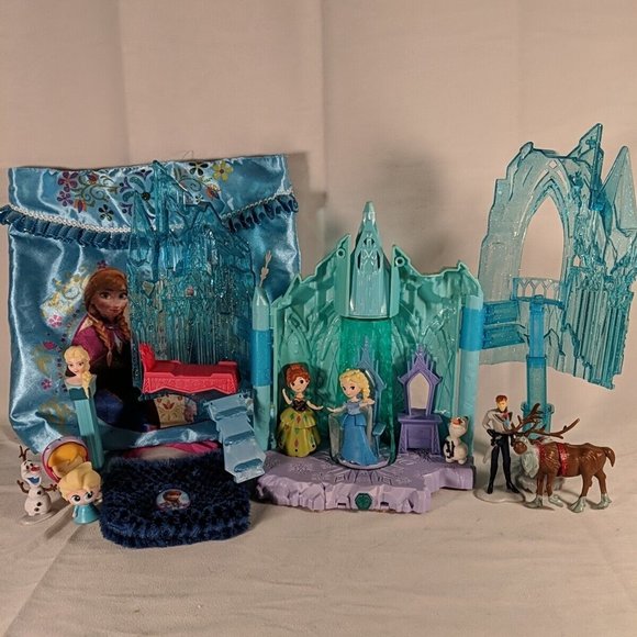 Disney Frozen Magical Lights Palace Elsa Ana Olaf Castle Play Set Mattel 2013 - Picture 1 of 16